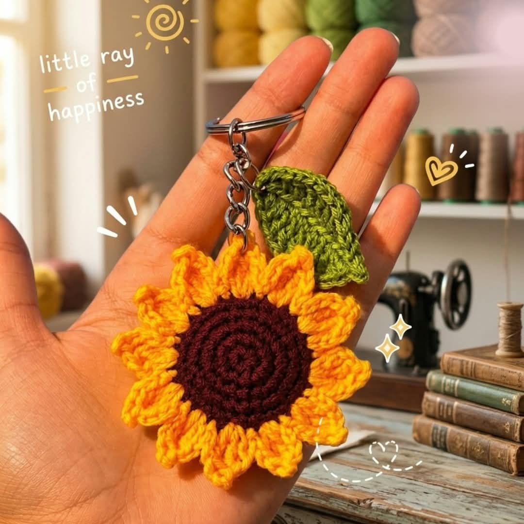 Sunflower Keychain
